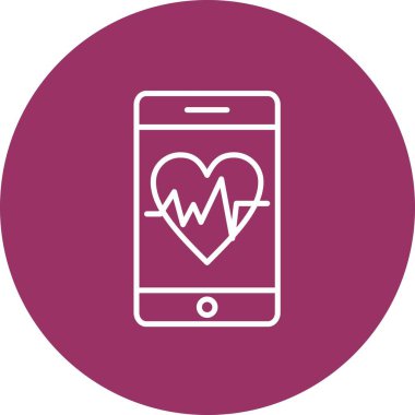 Mobil Sağlık Hattı Çok Renkli Simge Tasarımı