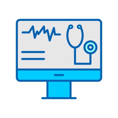  Çevrimiçi Sağlık Hattı Bluetone Simgesi Tasarımı