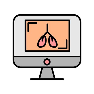  Ciğerler Radyoloji Satırı Simge Tasarımı Dolduruldu