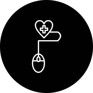 Çevrimiçi Kalp Sağlama Satırı Ters Simge Tasarımı