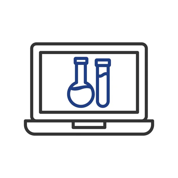 Онлайн Тест Драйв Двухцветной Иконки — стоковый вектор