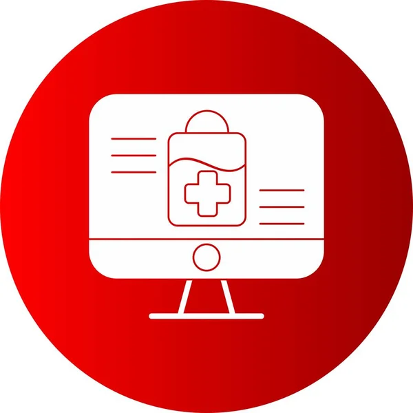 Online Blood Bank Glyph Circle Gradient Icon Desig — стоковий вектор