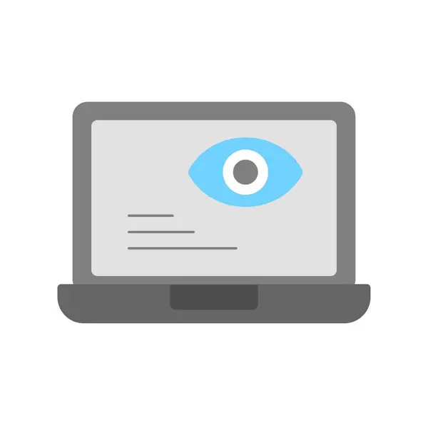 Online Vision Flat Icon Desig — Stockvektor