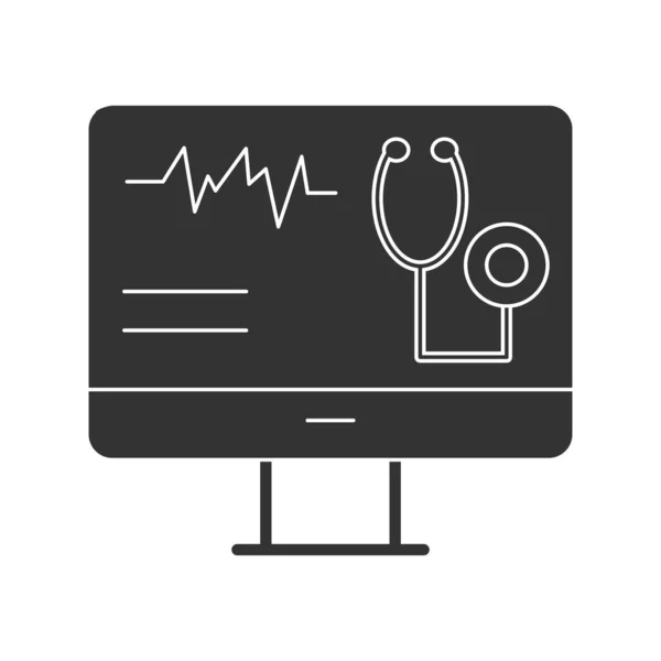 Online Healthcare Glyph Two Colour Icon Desig — Stockvektor