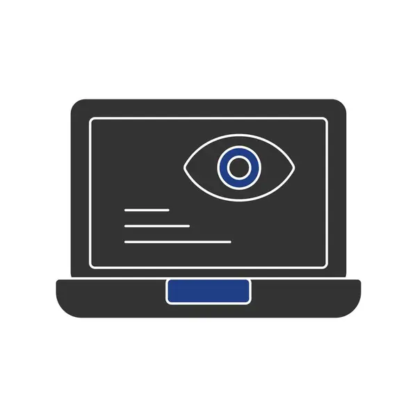 Online Vision Glyph Two Colour Icon Desig — 스톡 벡터