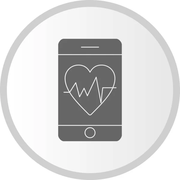 Mobile Healthcare Glyph Κύκλος Εικονίδιο Desig — Διανυσματικό Αρχείο