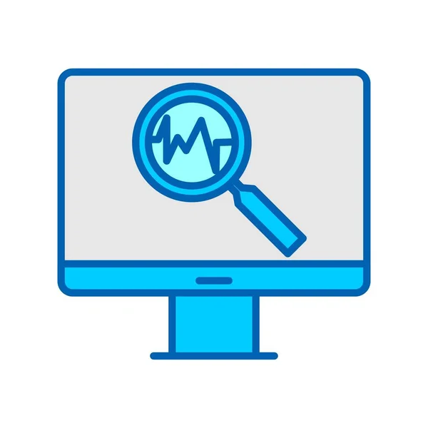 Online Diagnoselinie Bluetone Icon Desig — Stockvektor