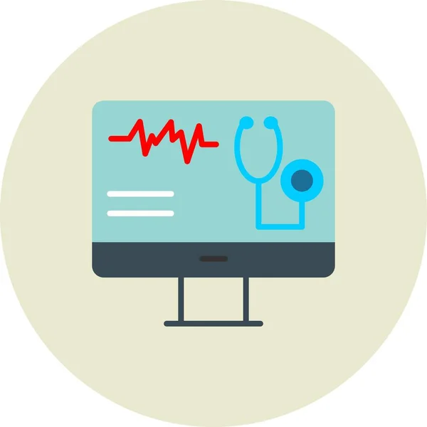 Online Gesundheitsplattform Icon Desig — Stockvektor