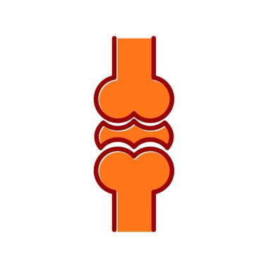  Eklem Kemik Vektörü Doldurulmuş Kaydırılmış Simge Tasarımı 