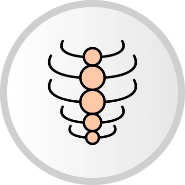 Belkemiği Vektörü Dolu Çember Simgesi Tasarımı 