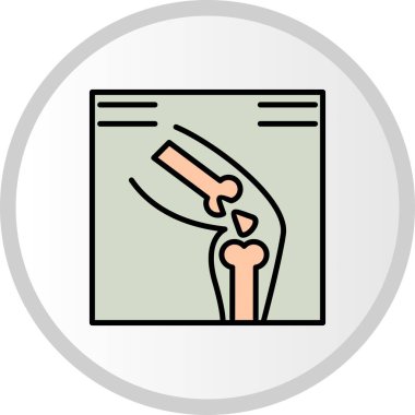  Diz birleşimi Vektör Dolu Çember Simgesi Tasarımı 