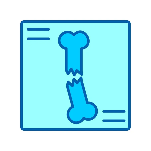 Xray Gewricht Vector Line Bluetone Icon Design — Stockvector