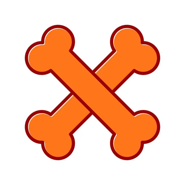 Knochen Vektor Gefülltes Icon Design — Stockvektor