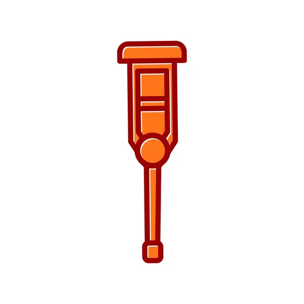 Crutches Vector Filled Slipped Icon Design — Stock Vector