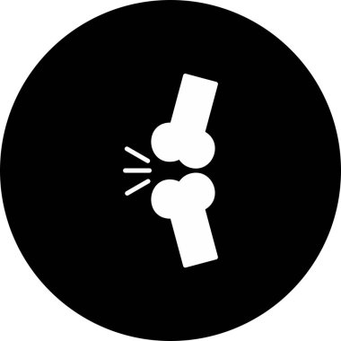 Kemik Vektörü Şekil Değiştirilmiş Simge Tasarımı 