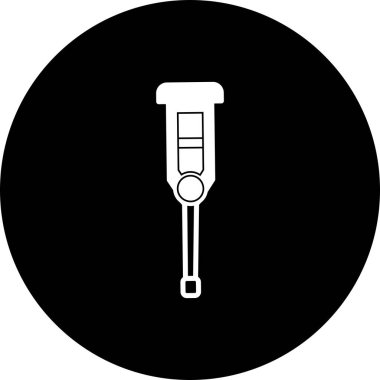 Koltuk değnekleri Vektör Kabartması Ters dönmüş Simge Tasarımı 