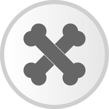 Kemik Vektörü Kabartma Çemberi Simge Tasarımı