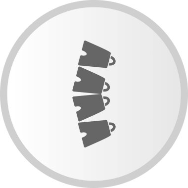 Sırt kemikleri Vektör Kabartma Çemberi Simge Tasarımı