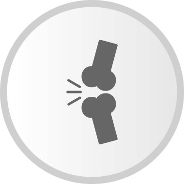 Kemik Vektörü Kabartma Çemberi Simge Tasarımı