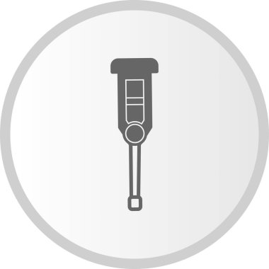 Koltuk değnekleri Vektör Kabartma Çemberi Simgesi Tasarımı