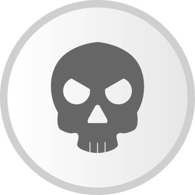 Kurukafa Vektörü Kabartma Çemberi Simge Tasarımı