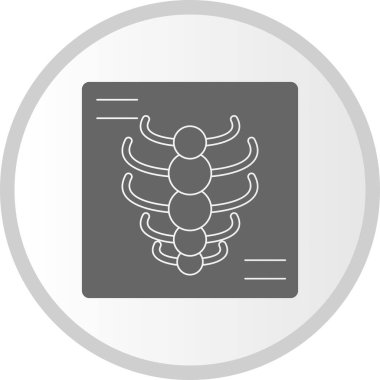 Belkemiği xray Vektör Kabartma Çemberi Simge Tasarımı