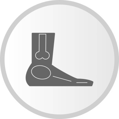  Ayak kemiği Vektör Kabartma Çemberi Simge Tasarımı