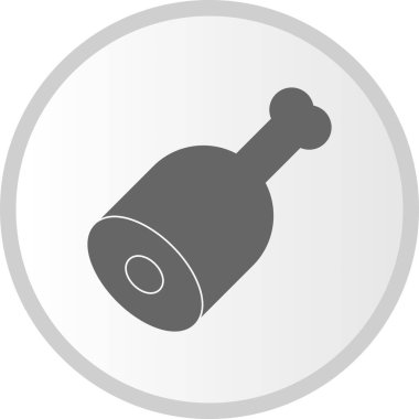 Tavuk Kemiği Vektörü Kabartma Çemberi Simge Tasarımı