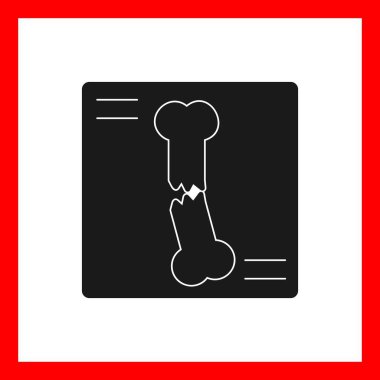 Xray ortak Vektör Glyph İmza Simgesi Tasarımı