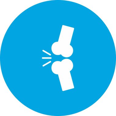 Kemik Vektörü Kabartma Çemberi Çoklu Renk Simgesi Tasarımı