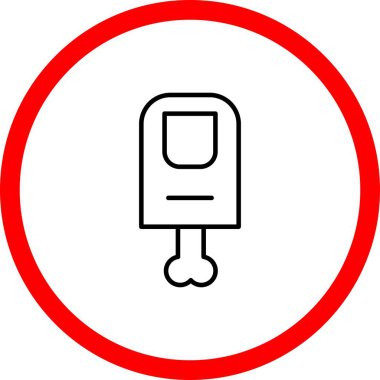 Başparmak kemiği Vektör Çizgisi İşaret Çemberi Simgesi Tasarımı