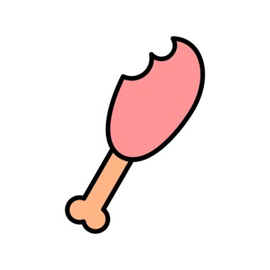 Tavuk budu Vektör Satırı Simge Tasarımı