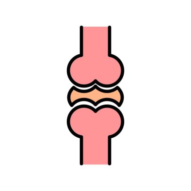 Simge Tasarımı Doldurulmuş Ortak Kemik Vektör Satırı