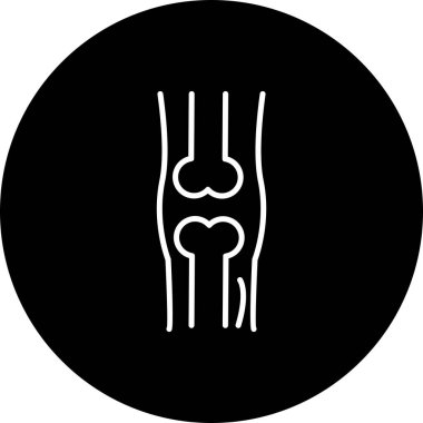  Bacak Kemiği Vektör Satırı Ters Simge Tasarımı 