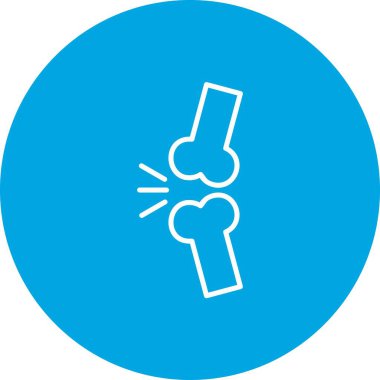 Kemik Vektör Satırı Çok Renkli Simge Tasarımı 