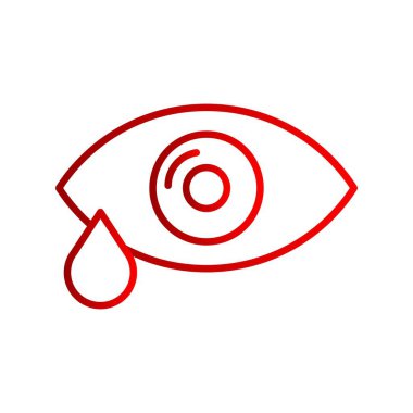  Oftalmoji Vektör Satırı Gradyan Simgesi Tasarımı