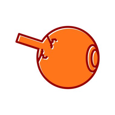 Göz Topu Vektörü Doldurulmuş Kaydırılmış Simge Tasarımı