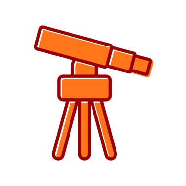  Teleskop Vektörü Doldurulmuş Kaydırılmış Simge Tasarımı