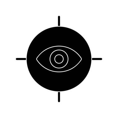 Göz Hedefi Vektör Kabartma Simgesi Tasarımı