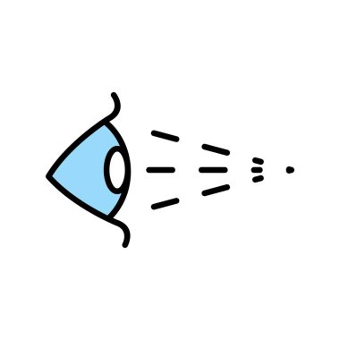 Simge Tasarımı Doldurulmuş Göz Görüntüsü Vektör Satırı