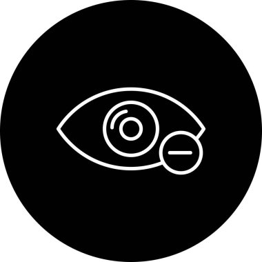  Göz Vektörü Satırını Küçült Ters Simge Tasarımı