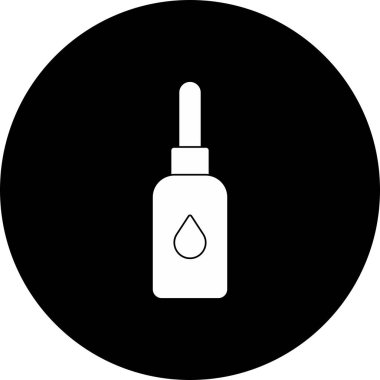 Göz Damlaları Şişe Vektörü Kabartması Ters Döndürülmüş Simge Tasarımı