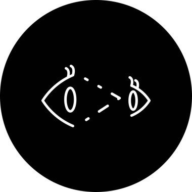 Göz Kişisi Vektör Satırı Ters Simge Tasarımı