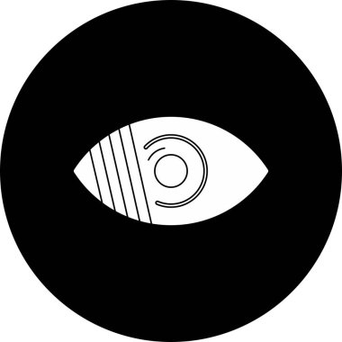 Renk körü Göz Vektörü Glyph Ters Simge Tasarımı
