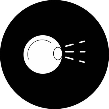 Göz Görme Vektörü Glyph Ters Simge Tasarımı