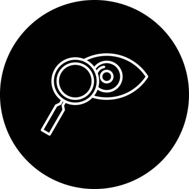 Büyüteç Göz Vektör Satırı Ters Simge Tasarımı