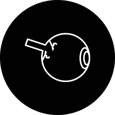 Göz Topu Vektör Satırı Ters Simge Tasarımı