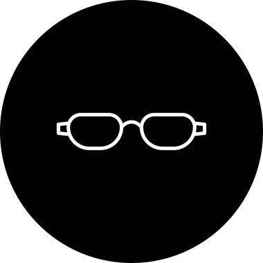 Gözlük Vektör Satırı Ters Simge Tasarımı