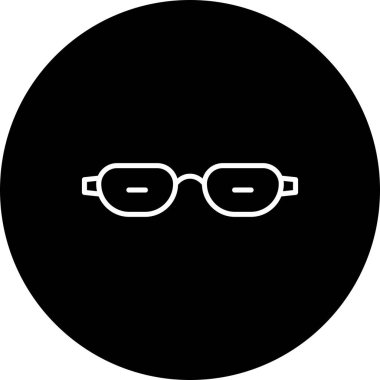  Eksi Gözlük Vektör Satırı Ters Simge Tasarımı