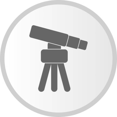 Teleskop Vektör Kabartma Çemberi Simge Tasarımı